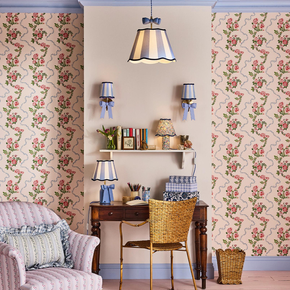 Cath Kidston Rose Flutter Pink Wallpaper - 131422_ROOMSET_ROSE FLUTTER PINK_01.jpg