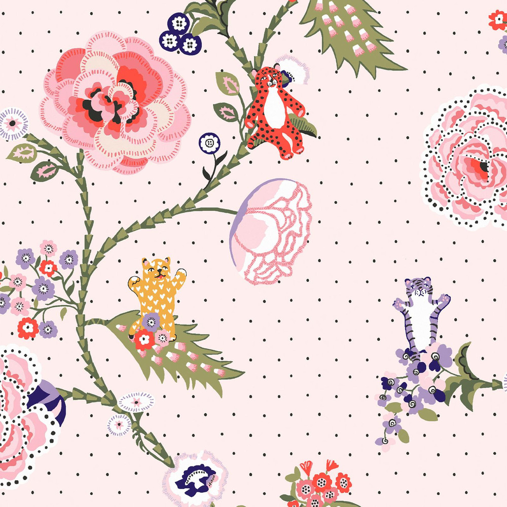 Cath Kidston Catnip Pink Wallpaper - 131432_TILE_CATNIP PINK_01.jpg
