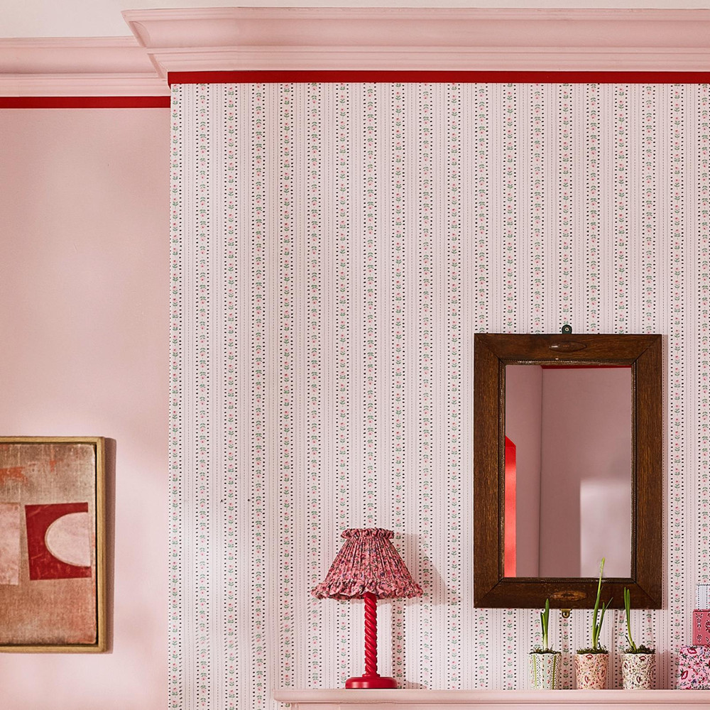 Cath Kidston Rose Ticking Stripe Pink Wallpaper - 131424_ROOMSET_ROSE TICKING STRIPE PINK_02.jpg