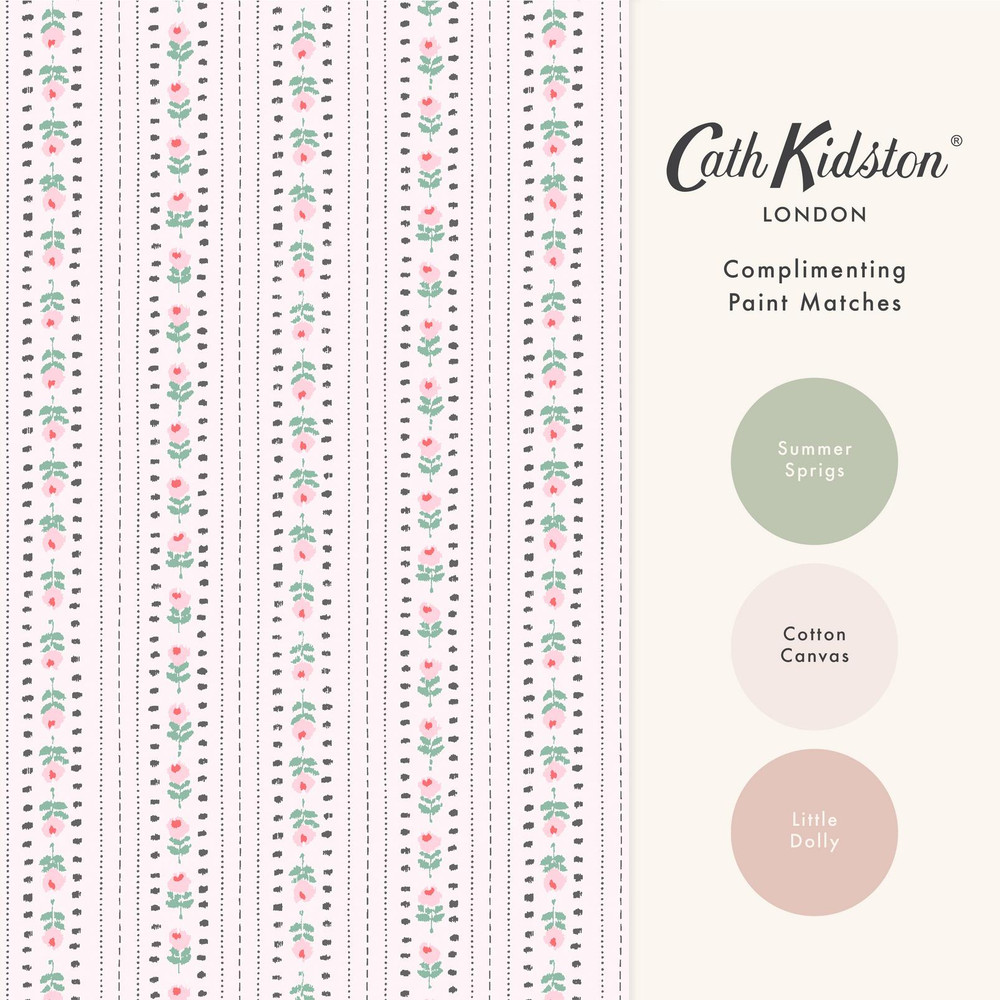 Cath Kidston Rose Ticking Stripe Pink Wallpaper - 131424_FLATLAY_ROSE TICKING STRIPE PINK_01.jpg