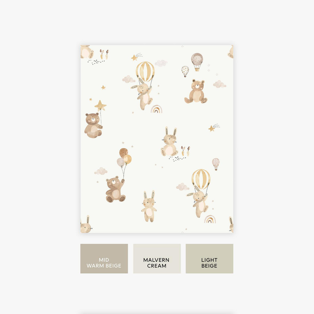 Next Watercolour Bunny & Bear Neutral Wallpaper - 140159_FLATLAY_WATERCOLOUR BUNNY & BEAR NEUTRAL_01.jpg