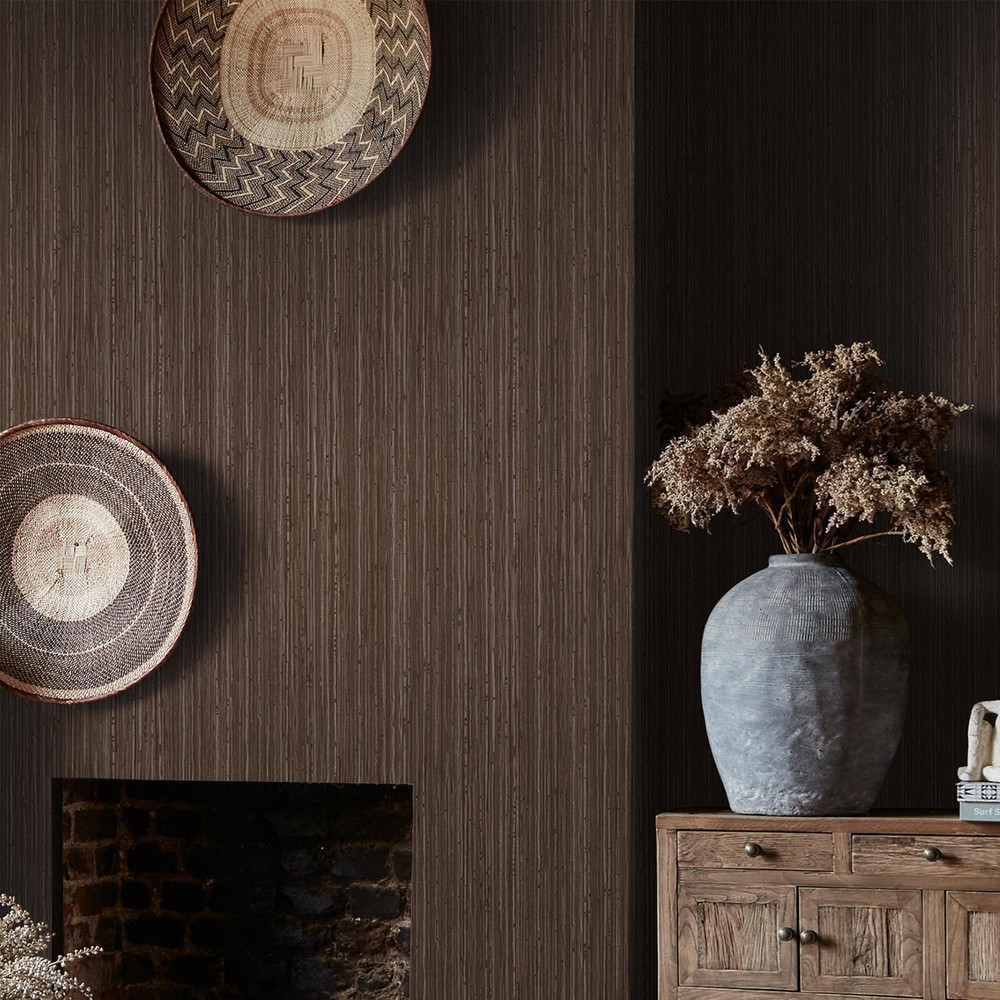Abigail Ahern Fibre Stripe Chocolate Wallpaper - 140100_ROOMSET_FIBRE STRIPE CHCOLATE SHEEN_01.jpg