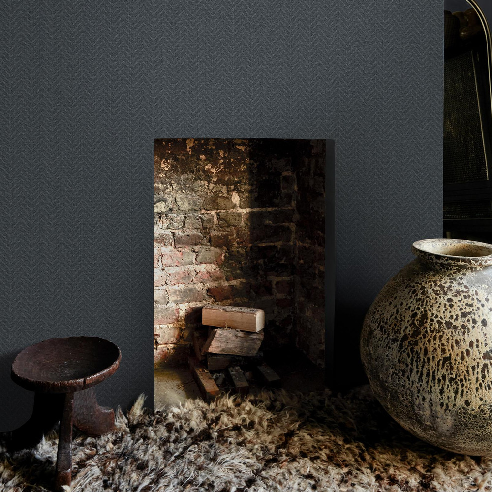 Abigail Ahern Herringbone Weave Dusk Wallpaper - 140090_ROOMSET_HERRINGBONE WEAVE DUSK_02.jpg