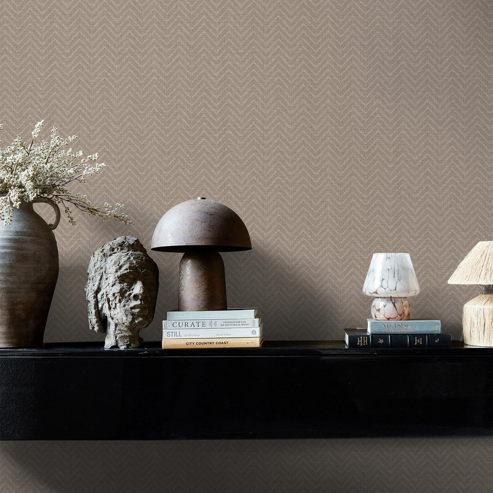 Abigail Ahern Herringbone Weave Praline Wallpaper - 140089_ROOMSET_HERRINGBONE WEAVE PRALINE_02.jpg