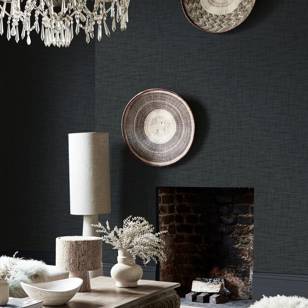 Abigail Ahern Weathered Linen Midnight Wallpaper - 140075_ROOMSET_WEATHERED LINEN MIDNIGHT_01.jpg