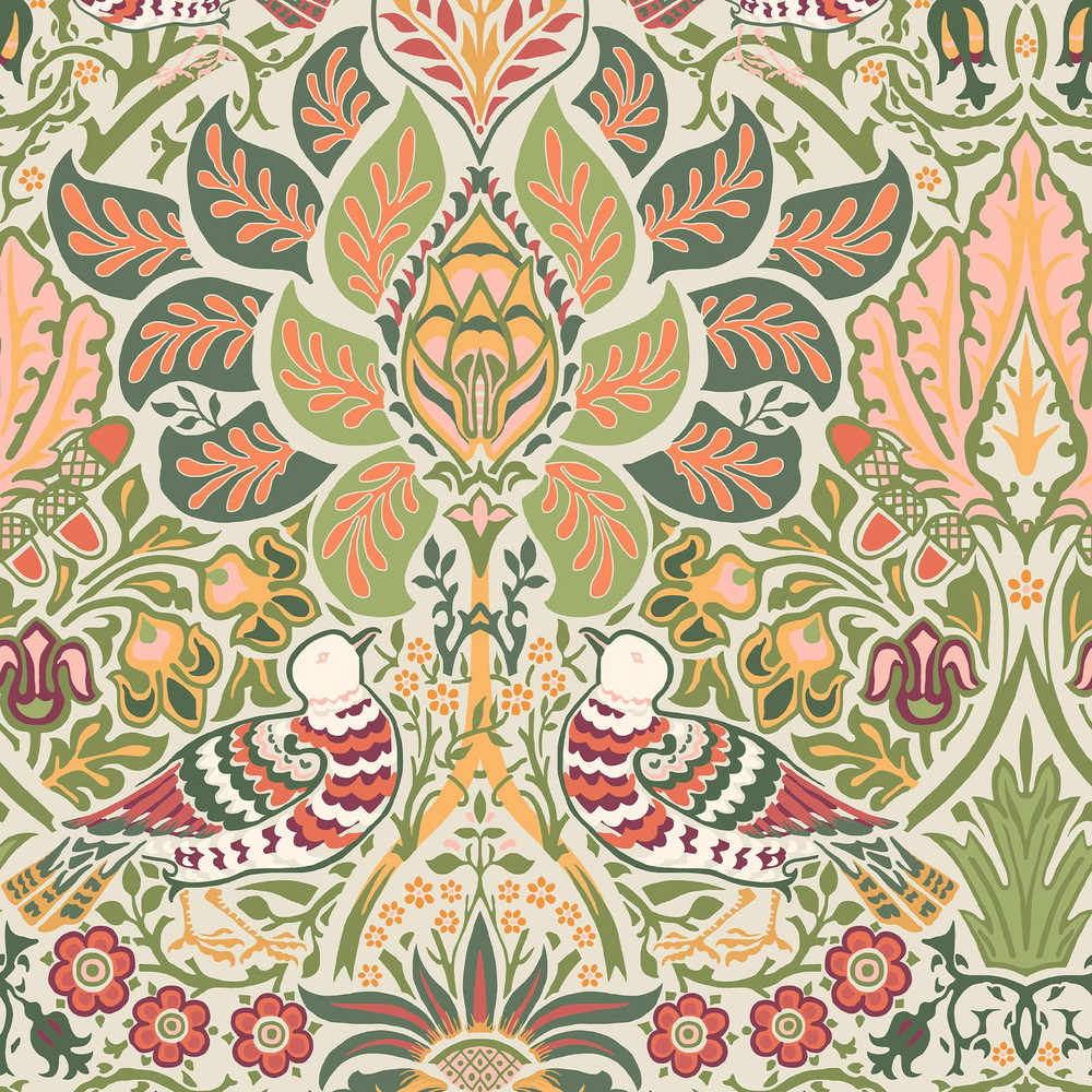 Dove & Rose Olive Wallpaper - 140481_TILE_DOVE & ROSE OLIVE_01.jpg