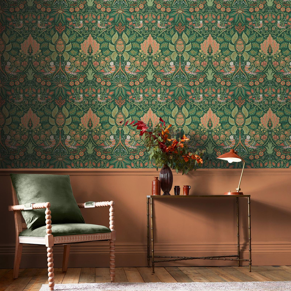 Dove & Rose Woodland Wallpaper - 140480_ROOMSET_DOVE & ROSE WOODLAND_01.jpg