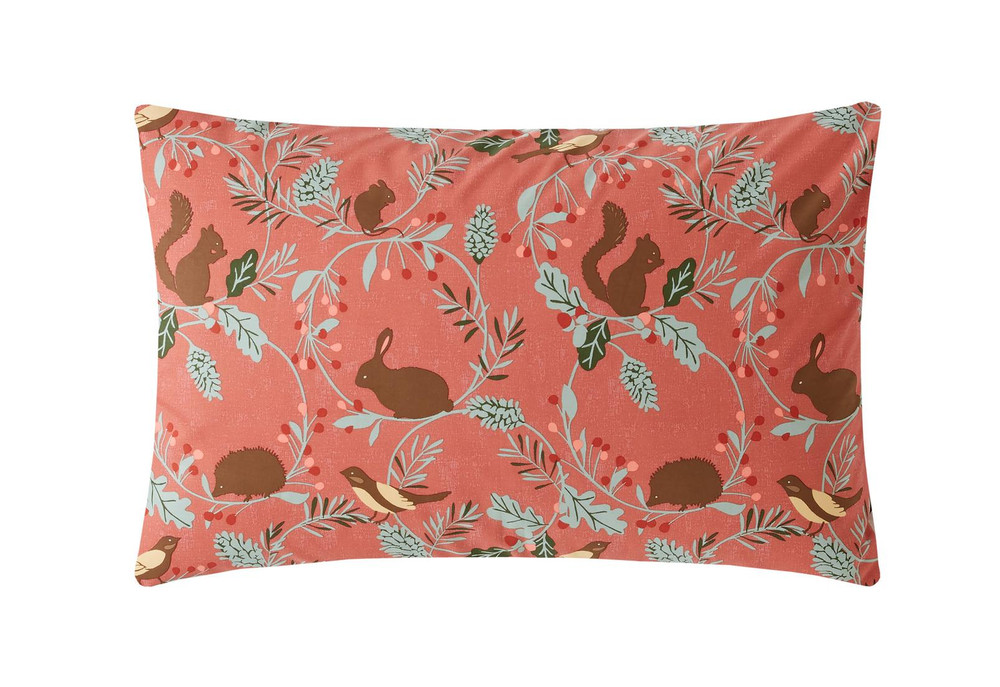 Autumnal Woodland Crimson Red Duvet Cover Set - LAAUTWOOD01DQ_CAMEO_AUTUMNAL WOODLAND CRIMSON RED RED_02.jpg