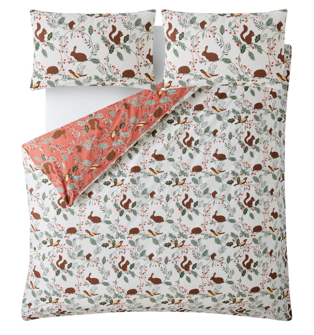 Autumnal Woodland Crimson Red Duvet Cover Set - LAAUTWOOD01DQ_CAMEO_AUTUMNAL WOODLAND CRIMSON RED RED_04.jpg
