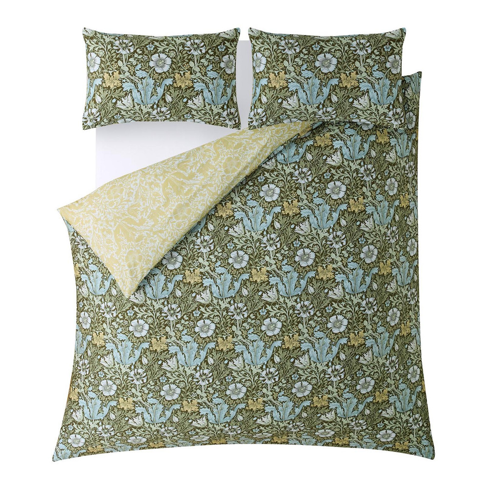 Compton Olive Green Duvet Cover Set - WMCOMP01DQ_CAMEO_COMPTON OLIVE GREEN_FACE_02.jpg