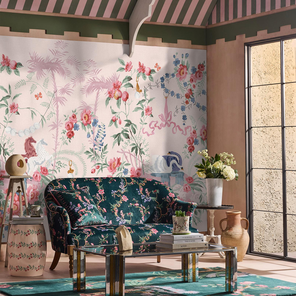 Colourful life Pink Bespoke Mural Matt - 140232_ROOMSET_COLOURFUL LIFE PINK MURAL_01.jpg