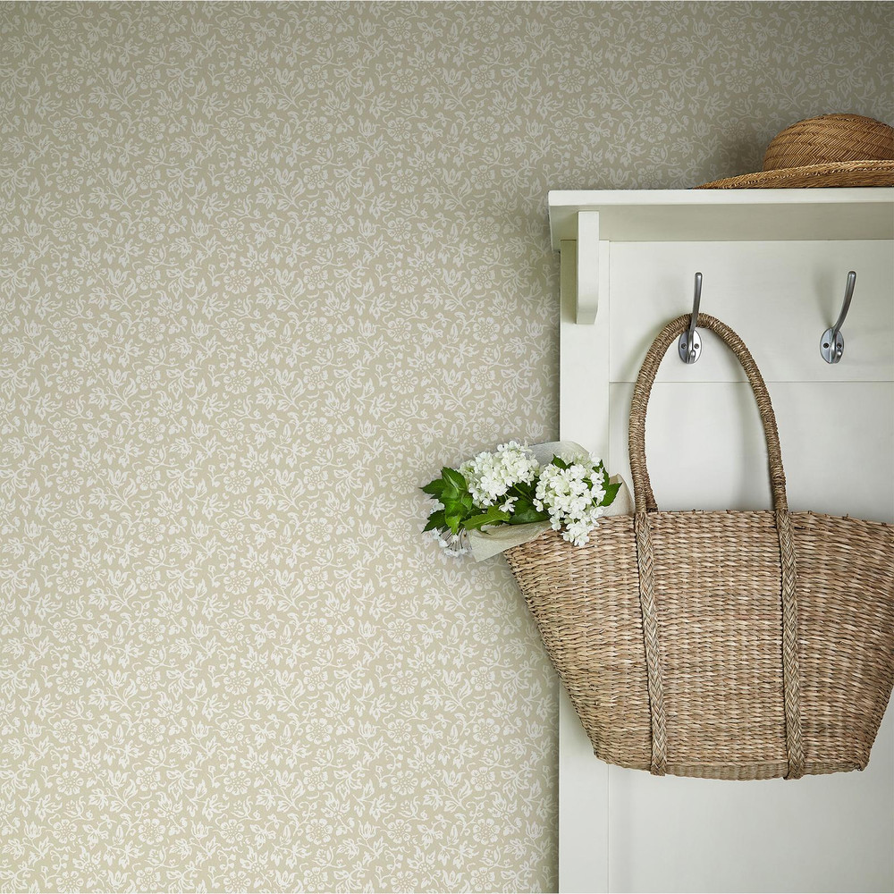 Laura Ashley Sweet Alyssum Twine Natural Wallpaper - 140327_ROOMSET_SWEET ALYSSUM TWINE_01.jpg
