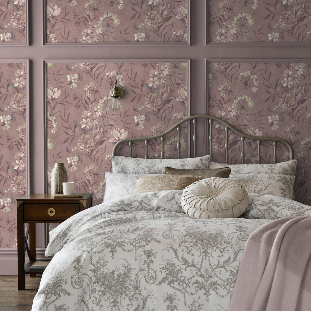 Laura Ashley Blairmore Floral Grape Wallpaper - 140325_ROOMSET_BLAIRMORE FLORAL GRAPE_01.jpg