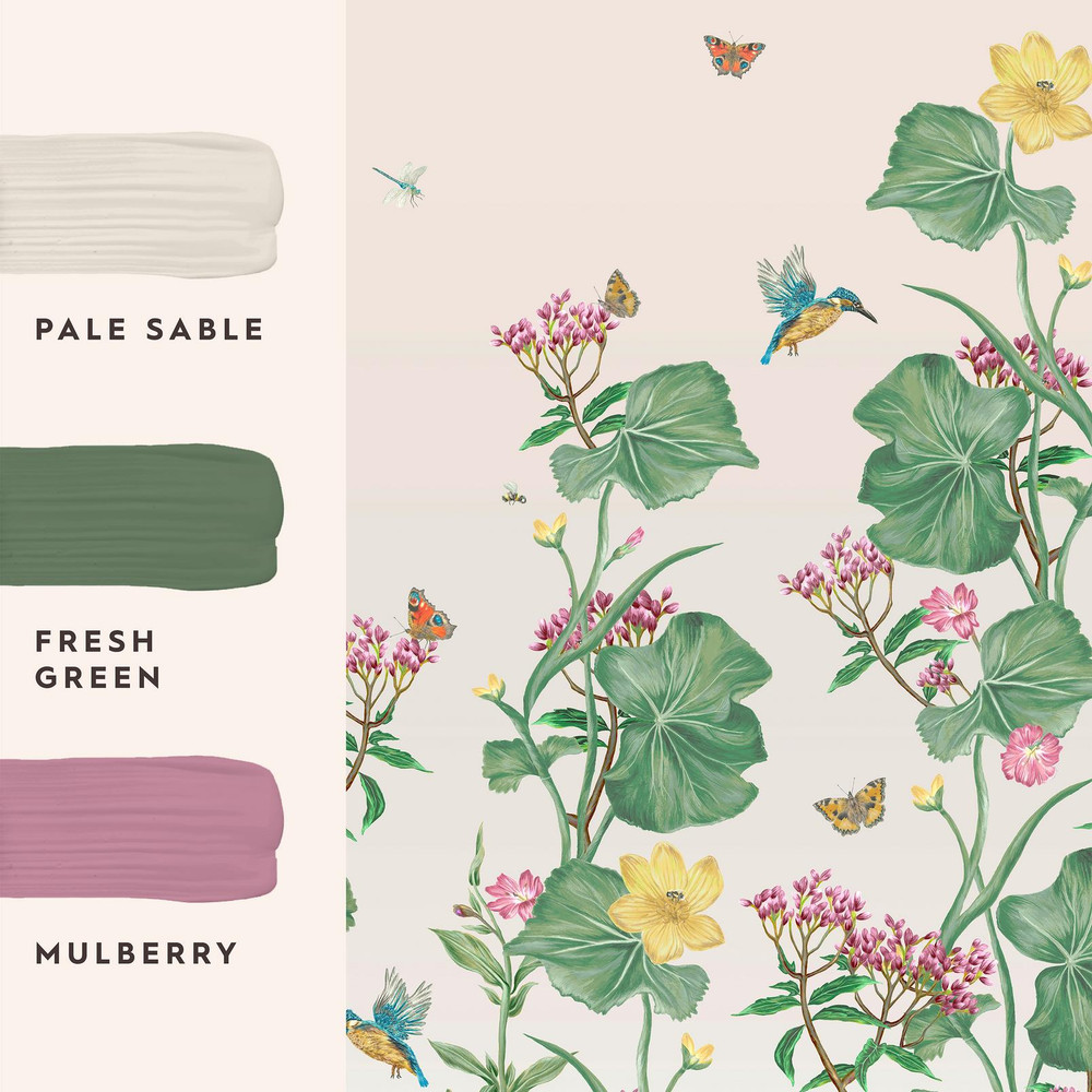 Laura Ashley Llanelli Green/ Multi Bespoke Mural - 140346_ROOMSET_LLANELLI MURAL GREEN_01.jpg