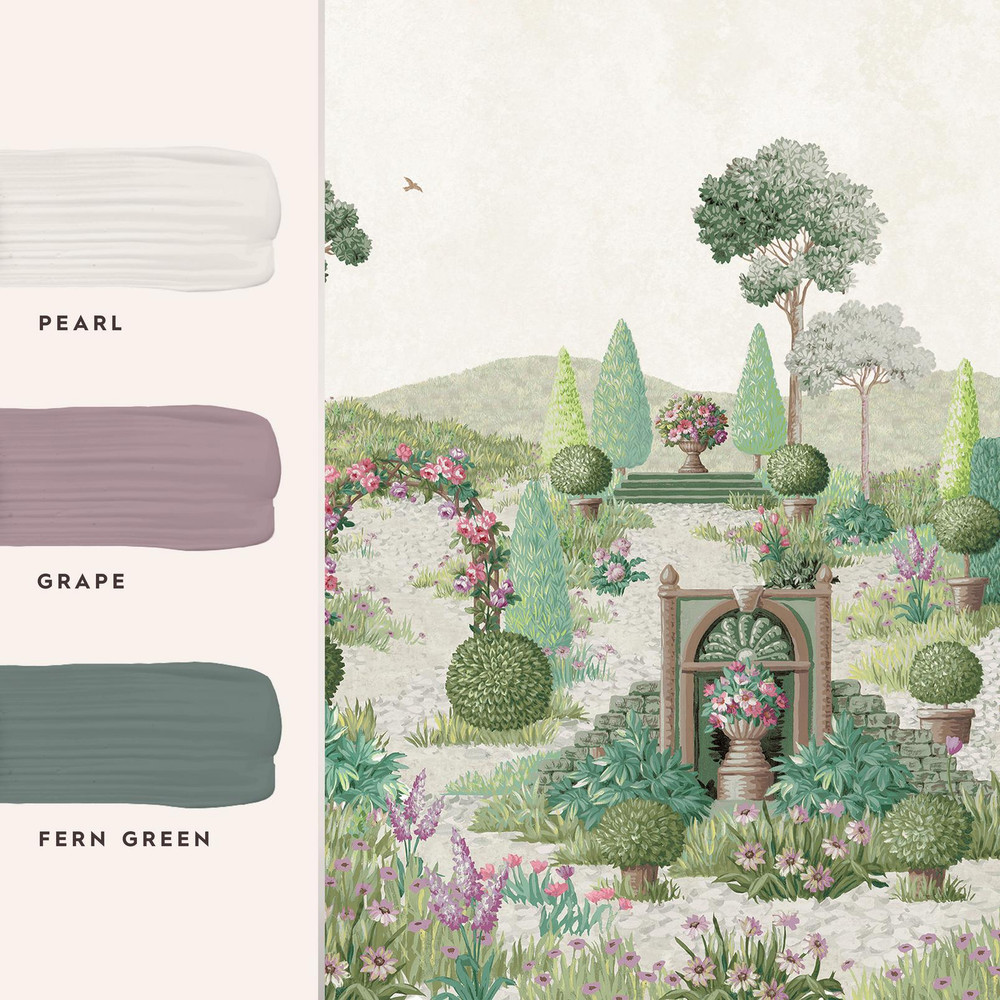 Naunton Folly Fern Green Bespoke Mural - 122770_FLAT LAY_NAUNTON FOLLY MURAL FERN GREEN.jpg