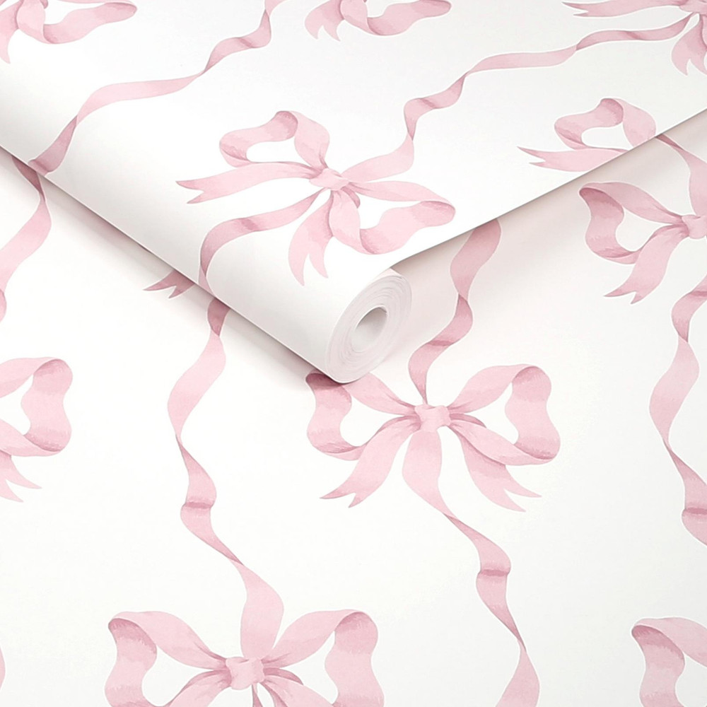 Cath Kidston Ribbon Bow Pink Wallpaper - 142048_ROLLSHOT_RIBBON_BOW_PINK_01.jpg