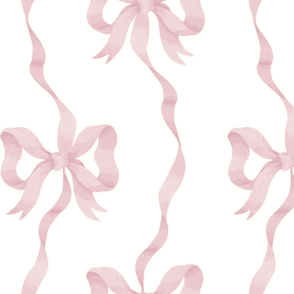 Cath Kidston Ribbon Bow Pink Wallpaper - 142048_TILE_RIBBON BOW PINK_01.jpg