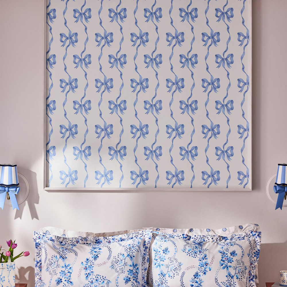 Cath Kidston Ribbon Bow Blue Wallpaper - 142047_ROOMSET_RIBBON_BOW_BLUE_04.jpg