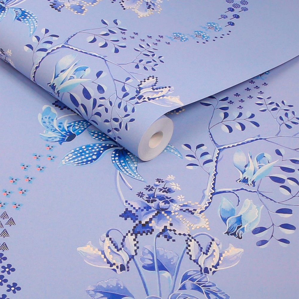 Cath Kidston Road Floral Dusky Blue Wallpaper - 142044_ROLLSHOT_ROAD_FLORAL_DUSKY_BLUE_01.jpg