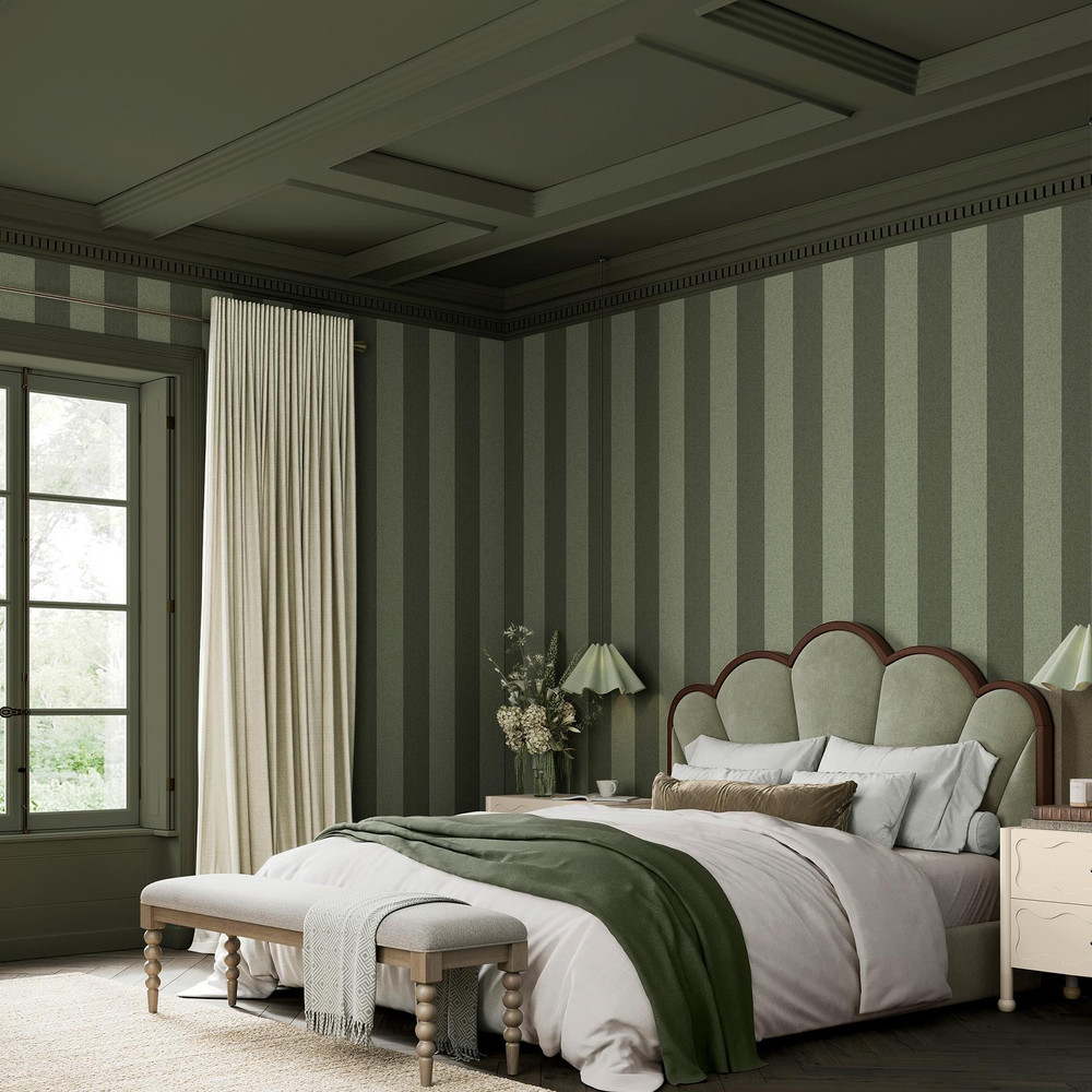Regent Stripe Forest Wallpaper - 142526_ROOMSET_REGENT STRIPE FOREST_01.jpg