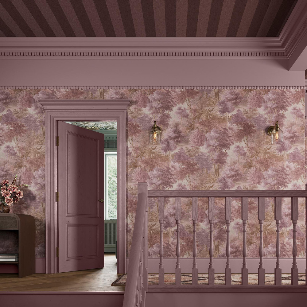 Regent Stripe Thistle Wallpaper - 142527_ROOMSET_REGENT STRIPE THISTLE_01.jpg