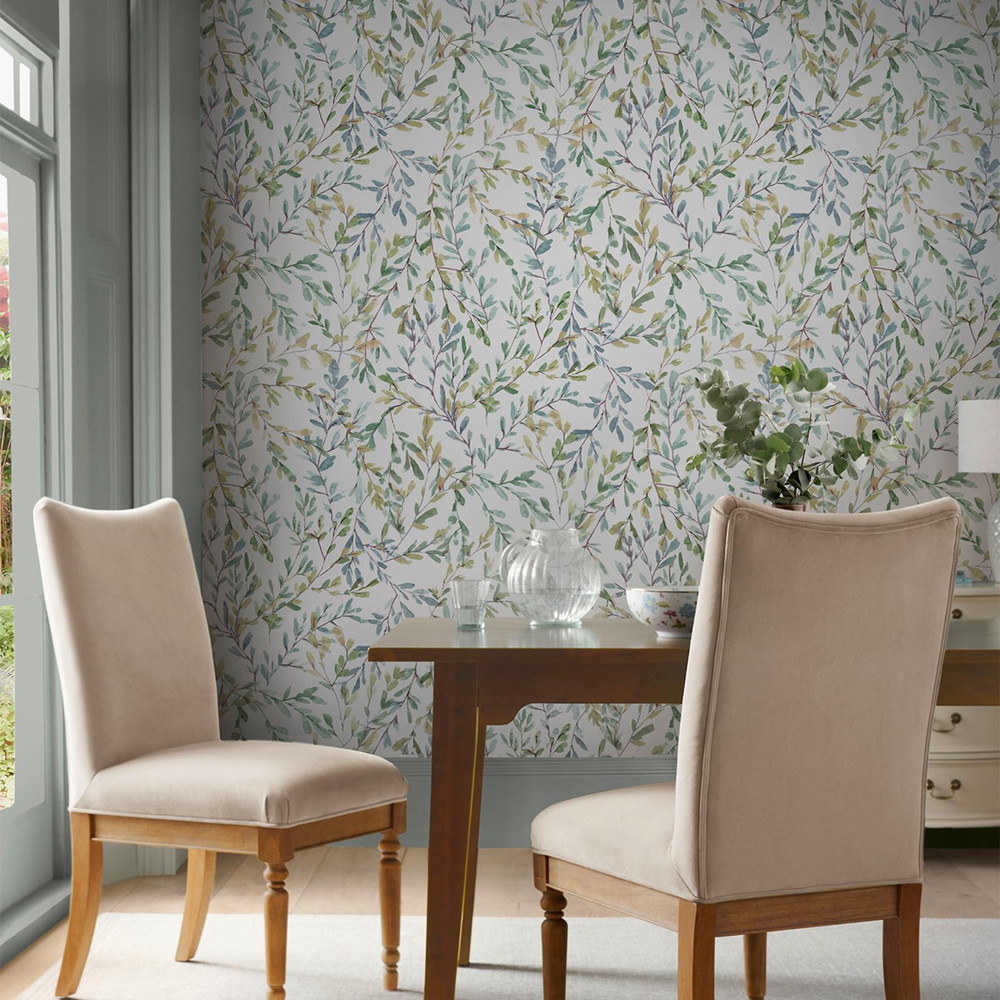 Laura Ashley Brayton Leaves Fresh Green Wallpaper - 143329_ROOMSET_BRAYTON LEAVES FRESH GREEN_01.jpg