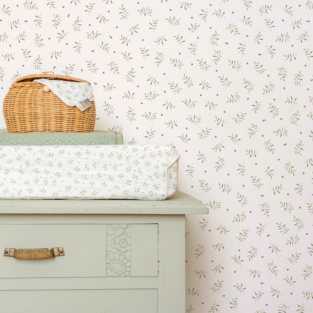 Little Dutch Blueberry Leaves Wallpaper - WD111034_ROOMSET_BLUEBERRY LEAVES_03.jpg