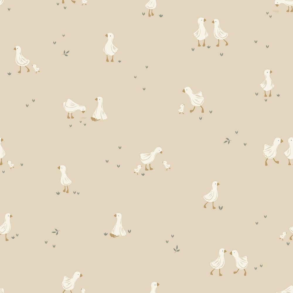 Little Dutch Little Goose Natural Wallpaper - WD110032_TILE_VLIESBEHANG LITTLE GOOSE NATURAL_01.jpg