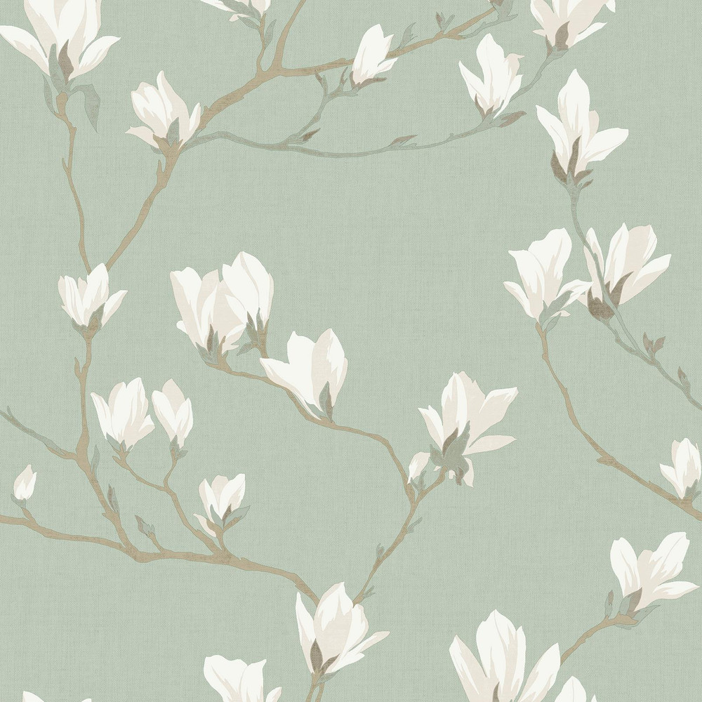 Laura Ashley Magnolia Grove Pale Eau De Nil Wallpaper - 143336_TILE_MAGNOLIA GROVE PALE EAU DE NIL_01.jpg