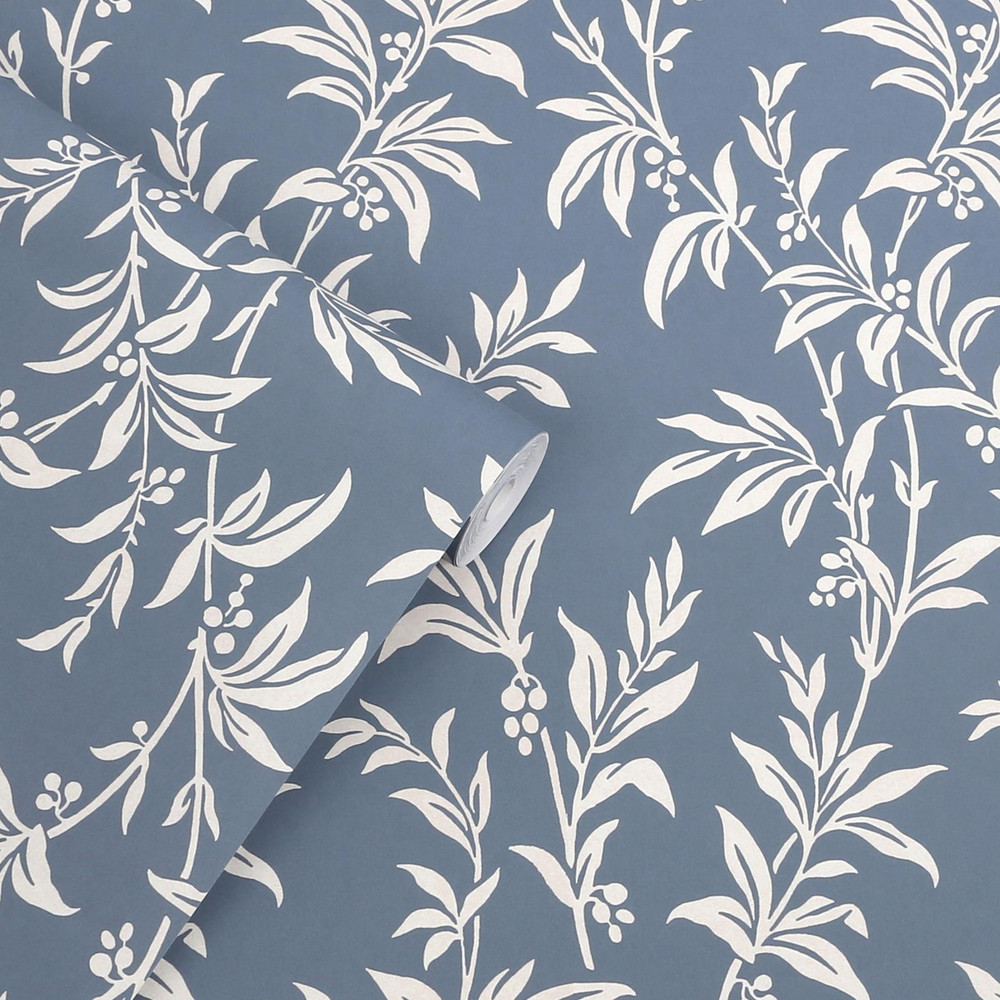 Laura Ashley Paxford Leaves Dark Seaspray Wallpaper - 143326_ROLLSHOT_PAXFORD LEAVES DARK SEASPRAY_01.jpg