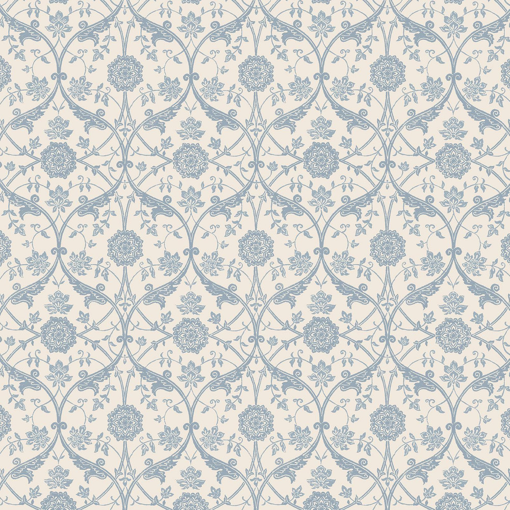 Laura Ashley Endale Trellis Newport Blue Wallpaper - 143324_TILE_ENDALE TRELLIS NEWPORT BLUE_01.jpg