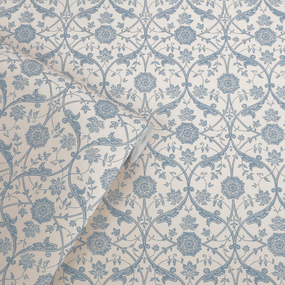 Laura Ashley Endale Trellis Newport Blue Wallpaper - 143324_ROLLSHOT_ENDALE TRELLIS NEWPORT BLUE_01.jpg