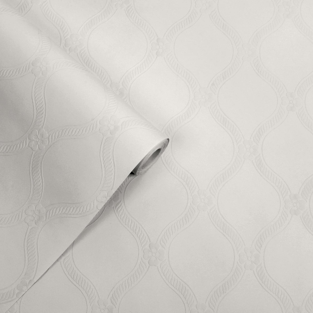 Laura Ashley Landford Paintable Wallpaper - 143258_ROLLSHOT_LANDFORD PAINTABLE WHITEL_01.jpg