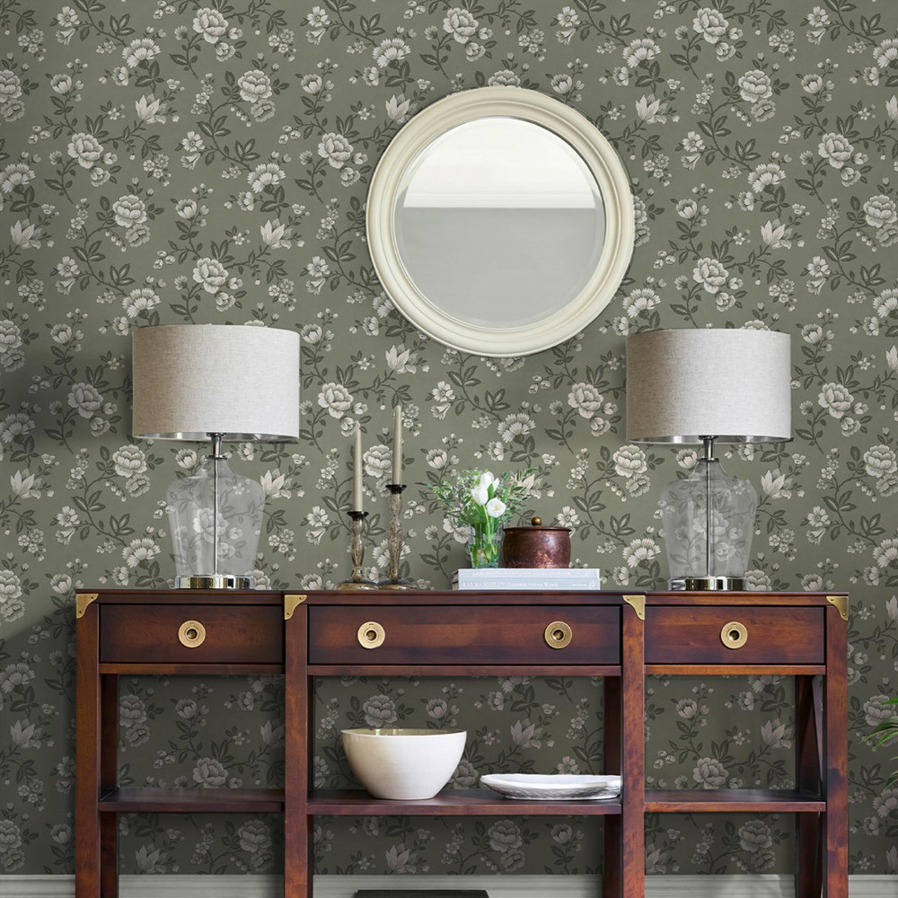 Laura Ashley Bradenbury Trail Antique Green Wallpaper - 143322_ROOMSET_BRADENBURY TRAIL ANTIQUE GREEN_01.jpg