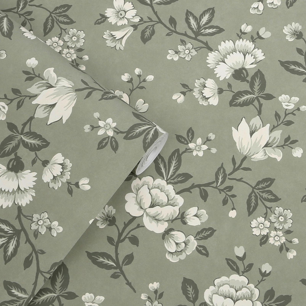 Laura Ashley Bradenbury Trail Antique Green Wallpaper - 143322_ROLLSHOT_BRADENBURY TRAIL ANTIQUE GREEN_01.jpg