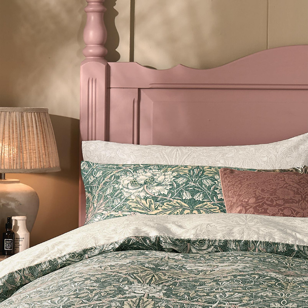 Honeysuckle And Tulip Sage/Plaster Duvet Cover Set - WMHON01DQ_CAMEO_HONEYSUCKLE_AND_TULIP_SAGE-PLASTER_DOUBLE_DUVET_COVER_01.jpg