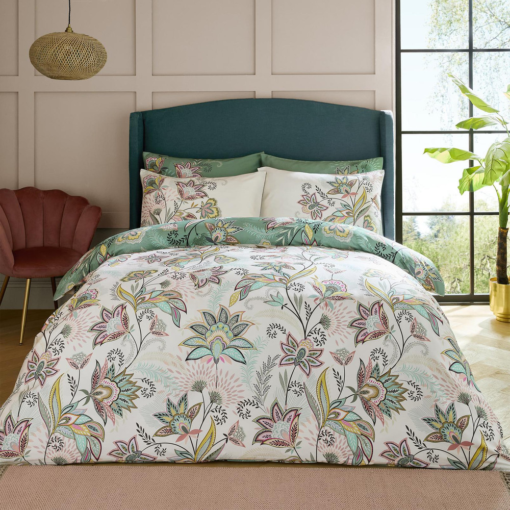 Passiflora Light Stone/Sage Duvet Cover Set - SMPASS01DQ_ROOMSET_PASSIFLORA_LIGHT_STONE-SAGE_DOUBLE_DUVET_COVER_02.jpg