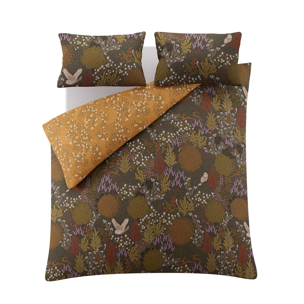 Owl Forest Deep Olive Duvet Cover Set - SMOWL01DQ_CUTOUT_OWL_FOREST_DEEP_OLIVE_DOUBLE_DUVET_COVER_01.jpg