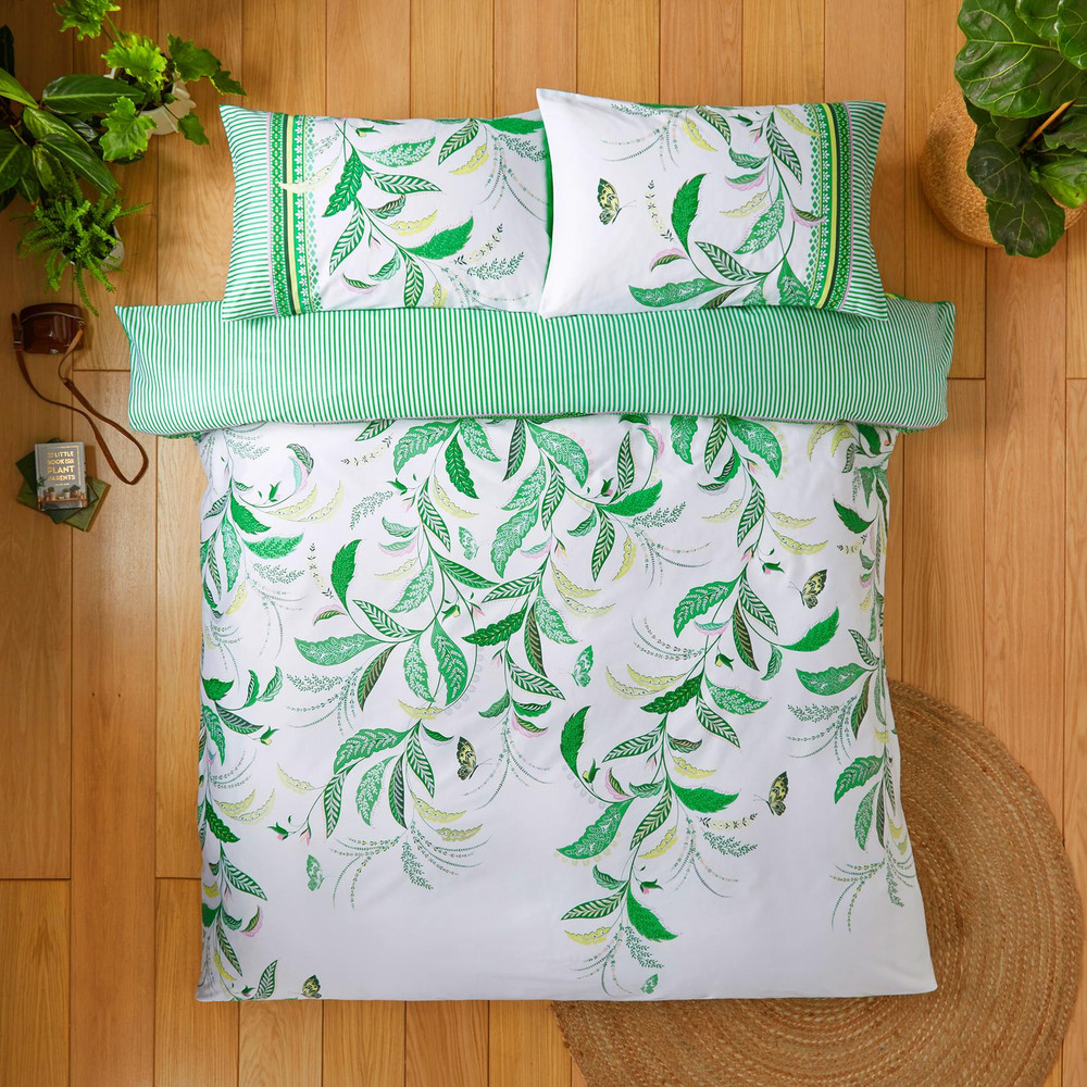 Fern Garden Spring Green Duvet Cover Set - SMFERN01DQ_CAMEO_FERN_GARDEN_SPRING_GREEN_DOUBLE_DUVET_COVER_02.jpg