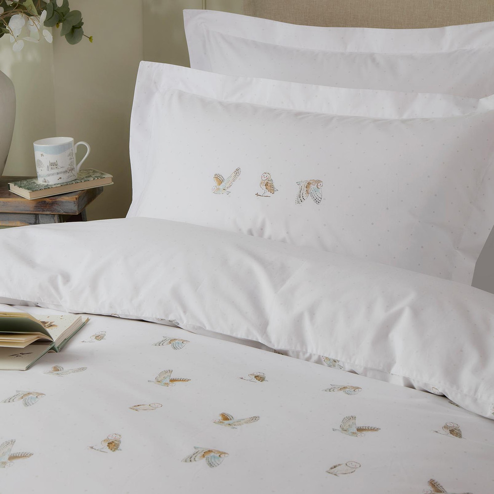 Snowy Owls White Duvet Cover Set - SASNOWO01DQ_CAMEO_SNOWY_OWLS_WHITE_DOUBLE_DUVET_COVER_01.jpg