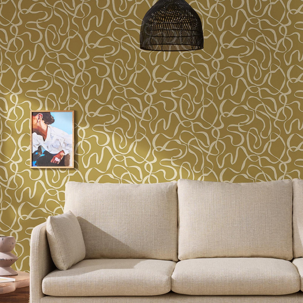 Made Varri Ochre Wallpaper - 145213_ROOMSET_VARRI OCHRE_02.jpg