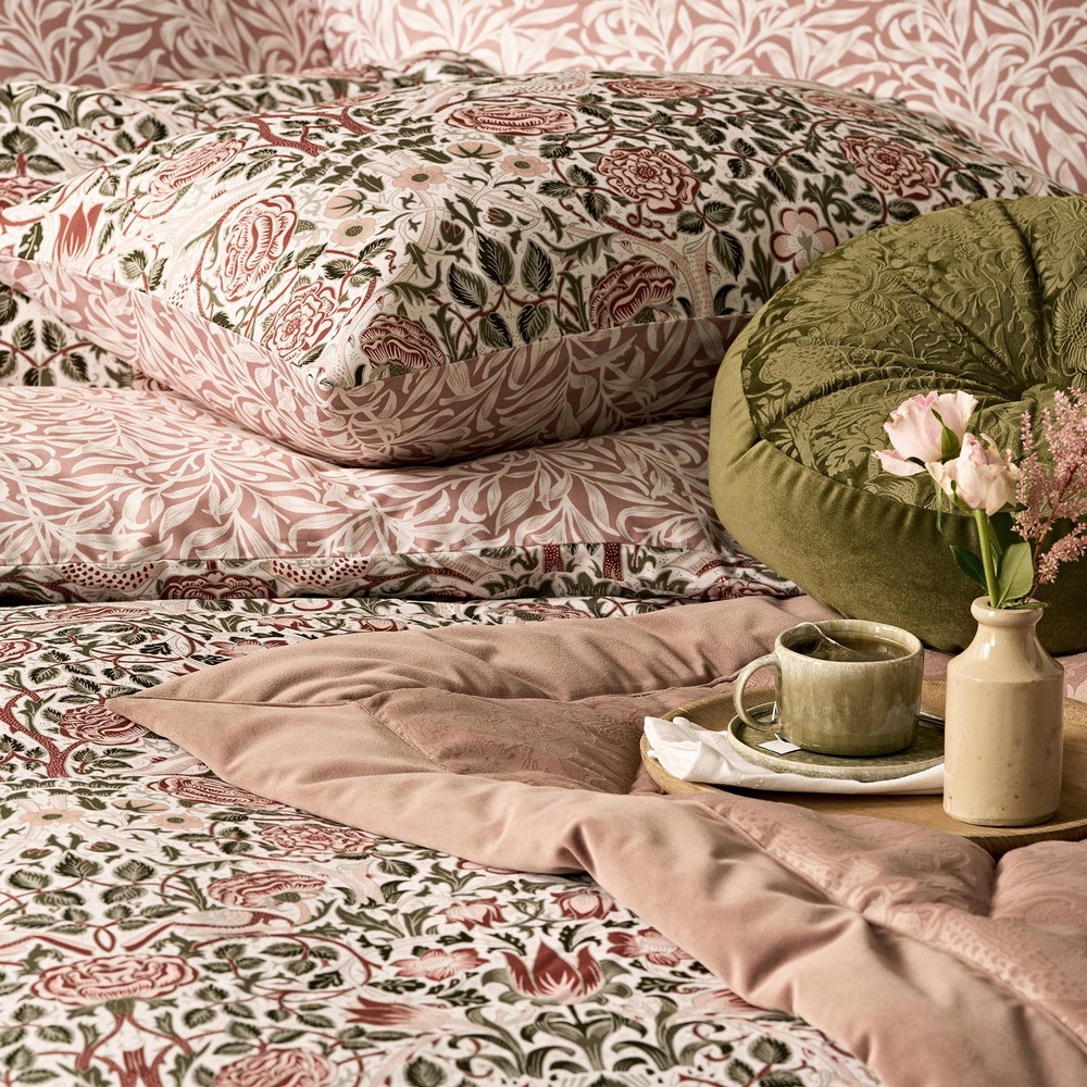 Rose Brick Pink/Sage Duvet Cover Set - WMROSE01DQ_CAMEO_ROSE_BRICK_PINK-SAGE_DOUBLE_DUVET_COVER_01.jpg