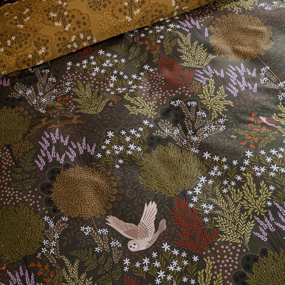 Owl Forest Deep Olive Duvet Cover Set - SMOWL01DQ_CAMEO_OWL_FOREST_DEEP_OLIVE_DOUBLE_DUVET_COVER_02.jpg