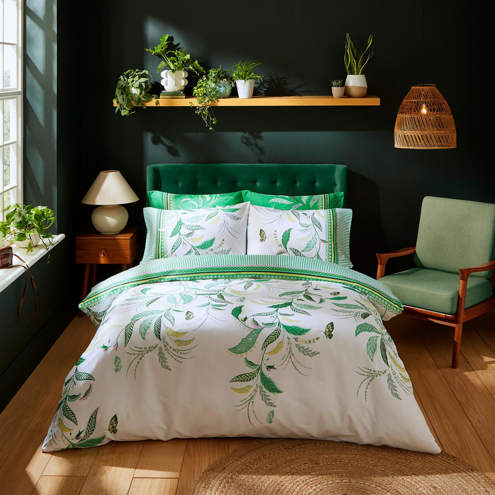 Fern Garden Spring Green Duvet Cover Set - SMFERN01DQ_ROOMSET_FERN_GARDEN_SPRING_GREEN_DOUBLE_DUVET_COVER_01.jpg