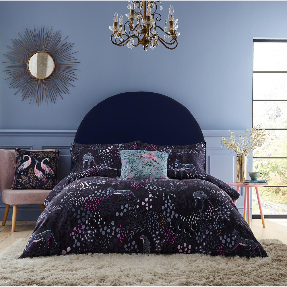 Cheetah Deep Indigo Duvet Cover Set - SMCHEET01DQ_ROOMSET_CHEETAH_DEEP_INDIGO_DOUBLE_DUVET_COVER_01.jpg