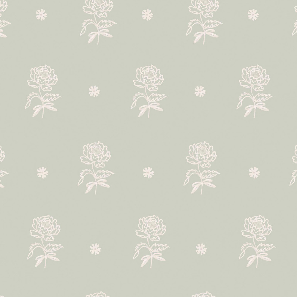 Cath Kidston Spitalfield Bunches Sage Wallpaper - 145330_TILE_SPITALFIELD BUNCHES SAGE_01.jpg