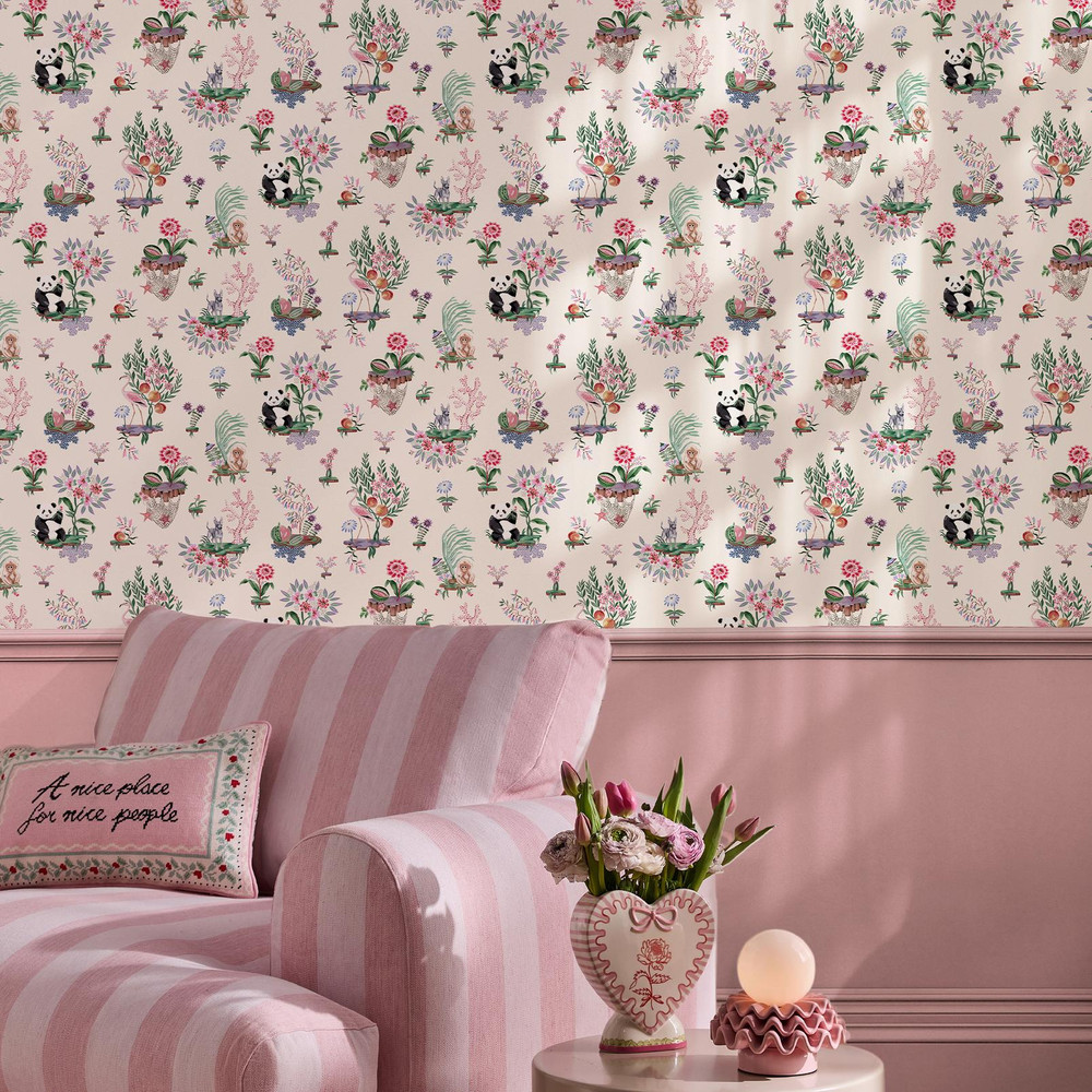 Cath Kidston Chihuahua Island Cream Wallpaper - 145331_ROOMSET_CHIHUAHUA ISLAND CREAM_01.jpg