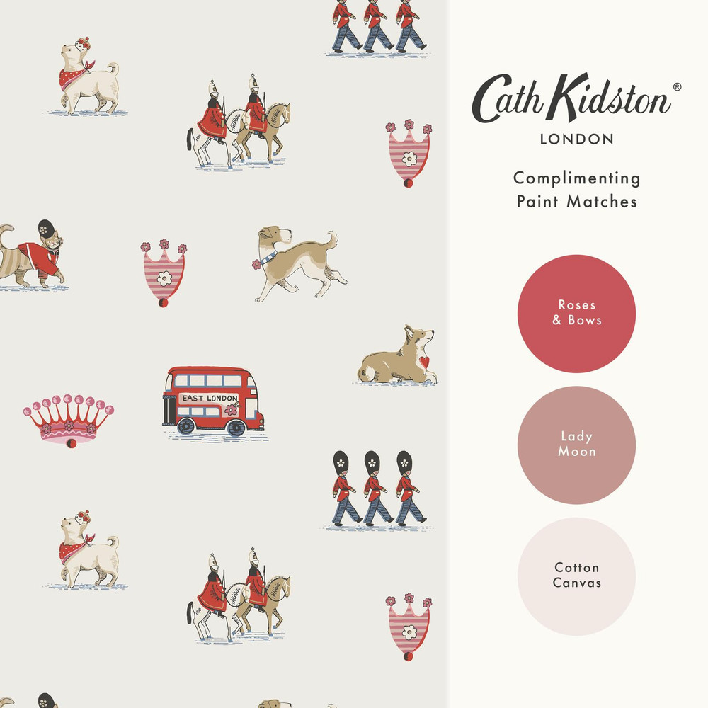 Cath Kidston Queenie's London Cream Wallpaper - 145324_FLATLAY_QUEENIES LONDON CREAM_01.jpg