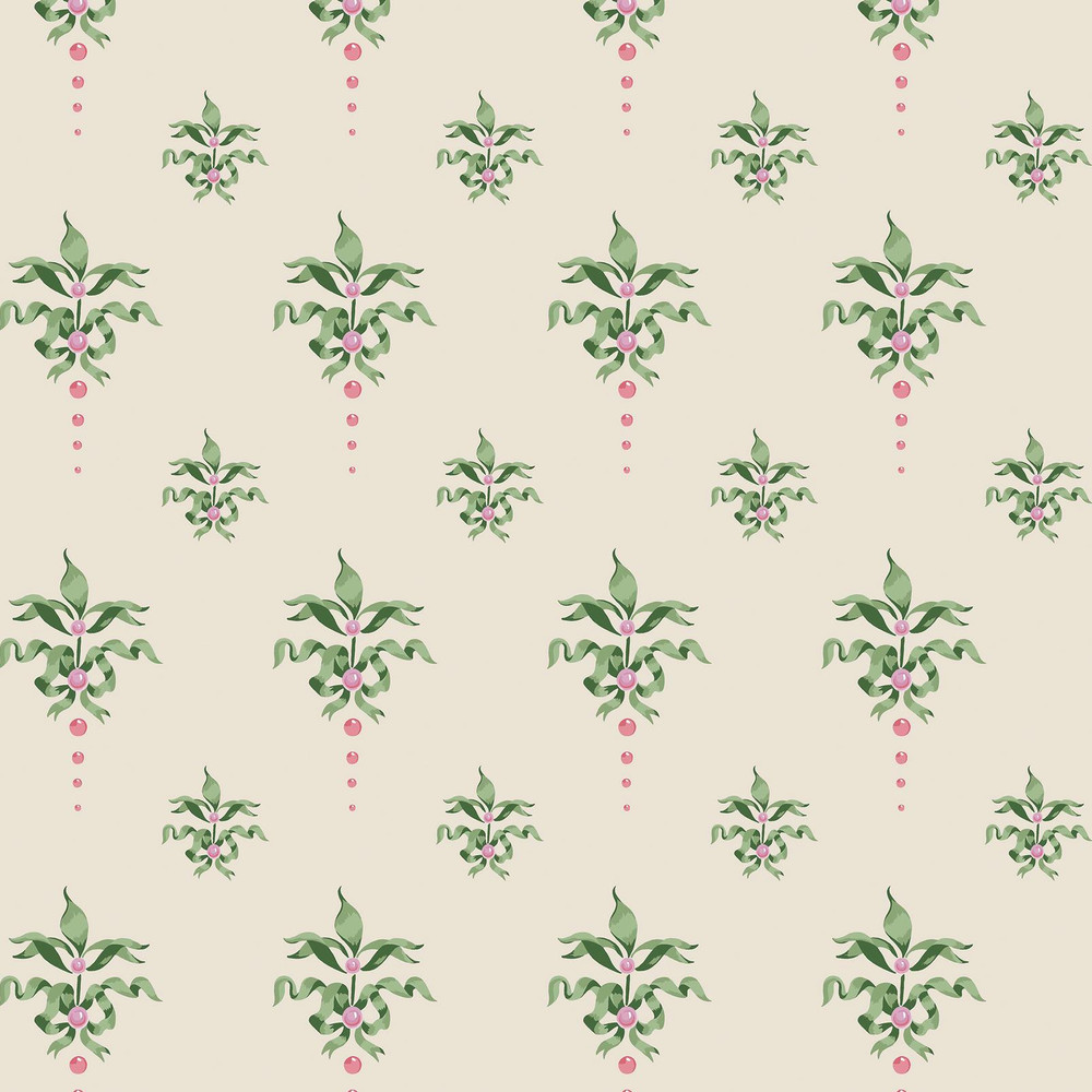 Cath Kidston Cath Crest Cream Wallpaper - 145321_TILE_CATH CREST CREAM_01.jpg