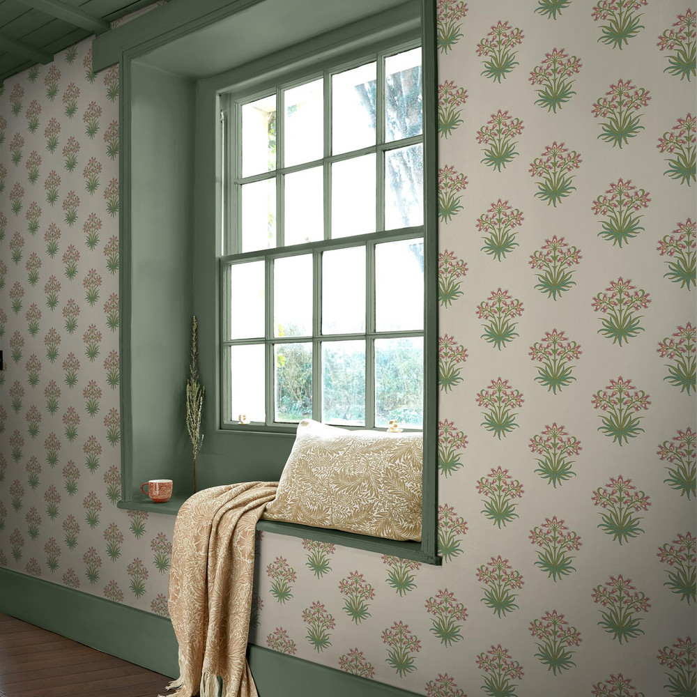 Hyacinth Flower Pink Cedar Wallpaper - 145693_ROOMSET_HYACINTH FLOWER PINK CEDAR_01.jpg